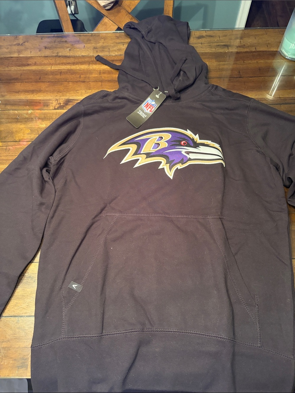 NFL Baltimore Ravens Black Pullover Hoodie with Team Logo